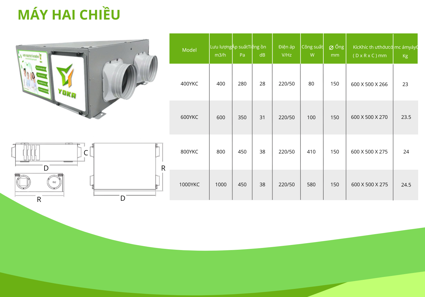 Thông gió âm trần nối ống 2 chiều